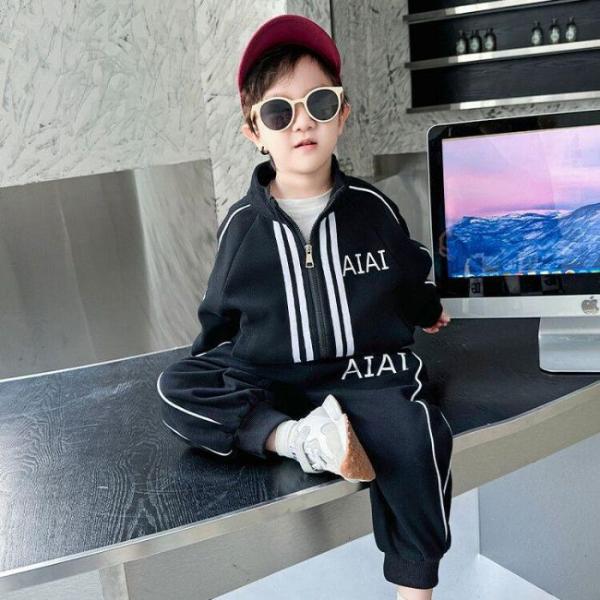 子供服 男の子セットアップ 上下2点セット  スポーツ 春秋服 トップス 長袖 長ズボン 子ども服 ...