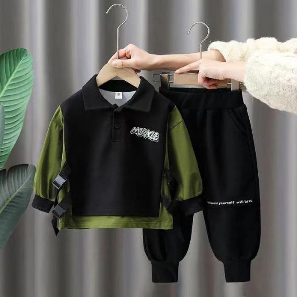 子供服 男の子セットアップ 上下2点セット  スポーツ 春秋服 トップス 長袖 長ズボン 子ども服 ...