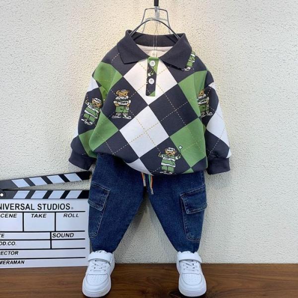 子供服 男の子セットアップ 上下2点セット  スポーツ 春秋服 トップス 長袖 長ズボン 子ども服 ...