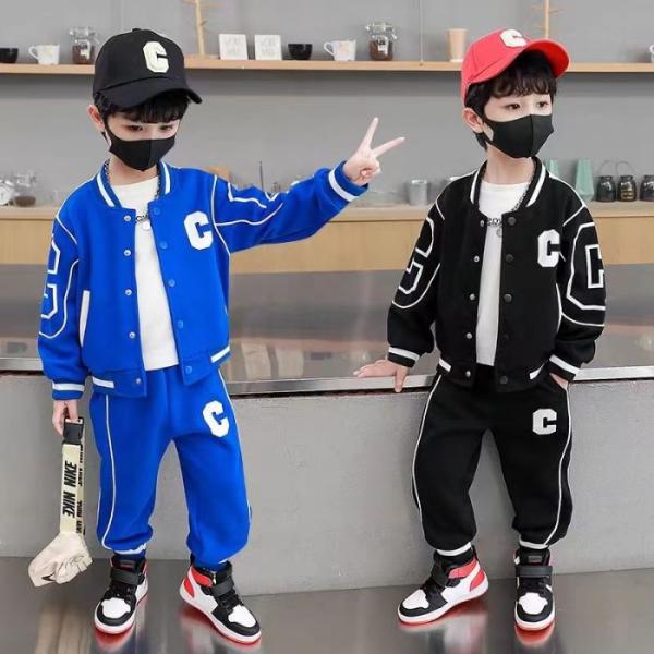 子供服 男の子セットアップ 上下2点セット  スポーツ 春秋服 トップス 長袖 長ズボン 子ども服 ...