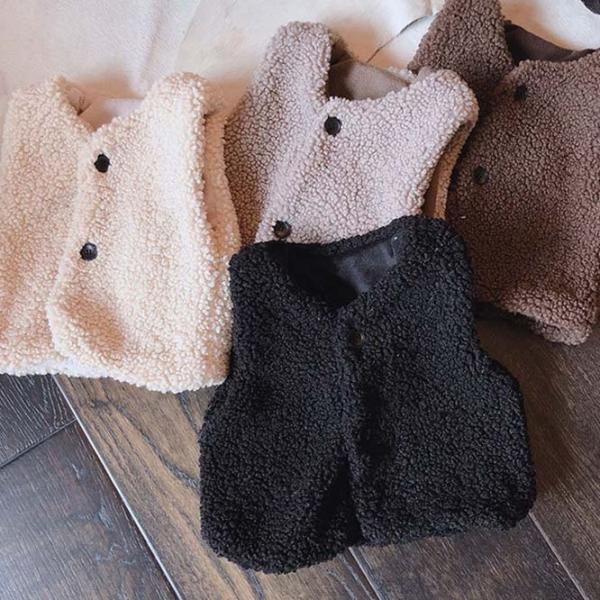 【2023秋新作】韓国風子供服 ベビー服 キッズ 男女兼用 起毛 ベスト