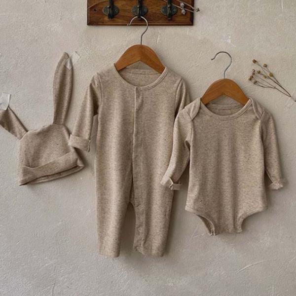 韓国風子供服 ベビー服 キッズ 男女兼用 ロンパースOR連体服＆帽子付き