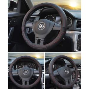 本革 ハンドルカバー ステアリングカバー カーハンドルカバー　軽自動車 普通車 乗用車　サイズ36c...