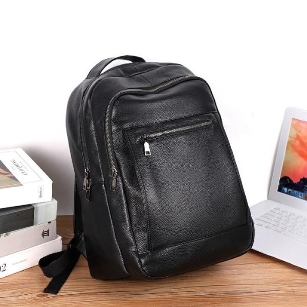 メンズ ビジネスバッグ 本革 牛革バックパック   多用途 通勤通学 リュックサ ック 　カジュアル...