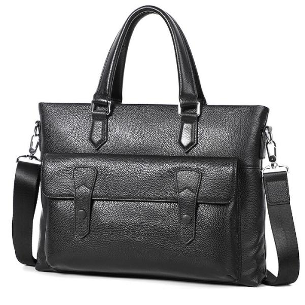 メンズ ビジネスバッグ 本革 牛革ブリーフケース   多用途 通勤 プレゼント 面接 横型 キレイに...