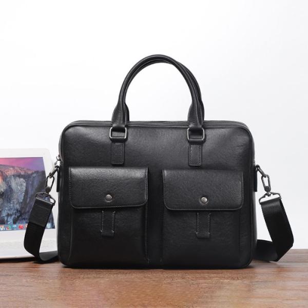 メンズ ビジネスバッグ 本革 牛革ブリーフケース  15インチパソコン対応 多用途 通勤 プレゼント...