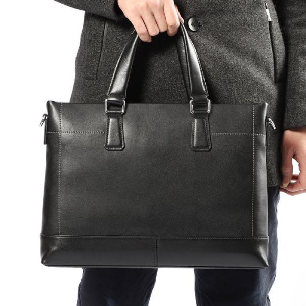 メンズ牛革ブリーフケース ビジネスバッグ 本革   3way クールシンプルなデザイン 多用途 通勤...