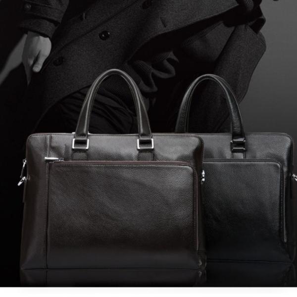 メンズ牛革ブリーフケース ビジネスバッグ 本革   3way クールシンプルなデザイン 多用途 通勤...