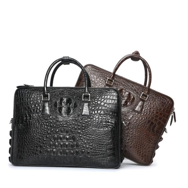 本革　ワニ革　 メンズ ビジネスバック ハンドバッグ 手提げ 通勤 カバン 多機能 多収納
