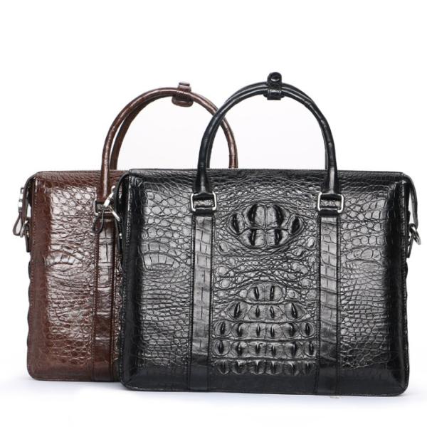 本革　ワニ革　 メンズ ビジネスバック ハンドバッグ 手提げ 通勤 カバン 多機能 多収納