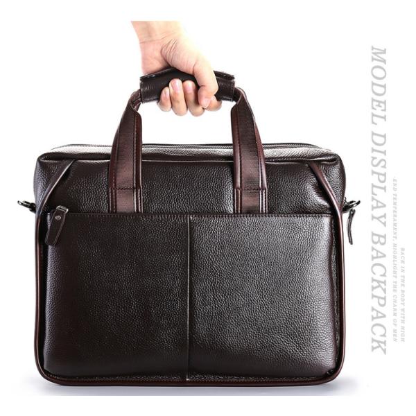 本革 牛革 メンズ ビジネスバック シンプルなデザイン 穏やか ショルダーバッ グ 2way ハンド...