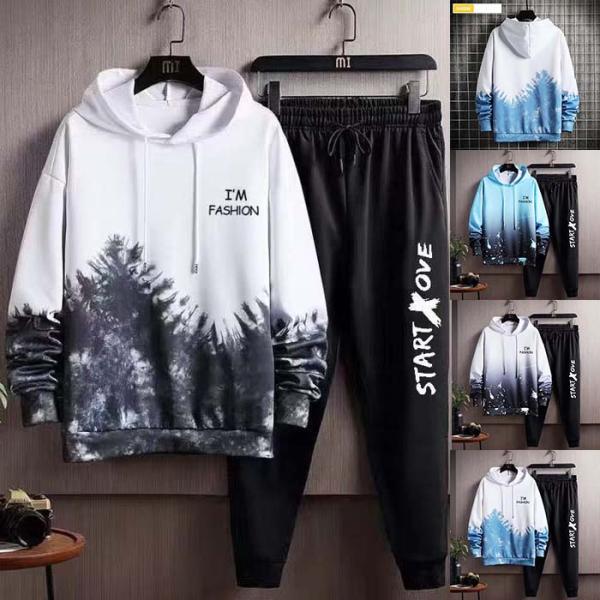 メンズ上下2点セットアップ パーカ帽子付き 春秋 オーバーサイズ カジュアル 通気性 スポーツ カジ...