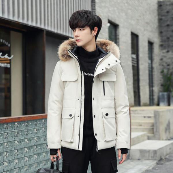 ダウンジャケット メンズ ダウンコート ボリュームネック ストリート 軽量 保 温 アウター 防寒 ...