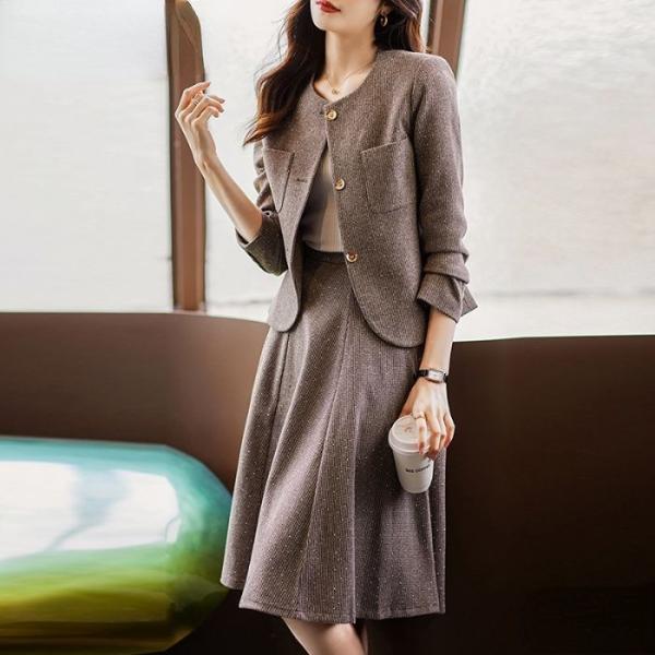 レディーススーツ上下2点セット 2色選び カート・ジャケット OL通勤  ビ ジネス オフィス/フォ...