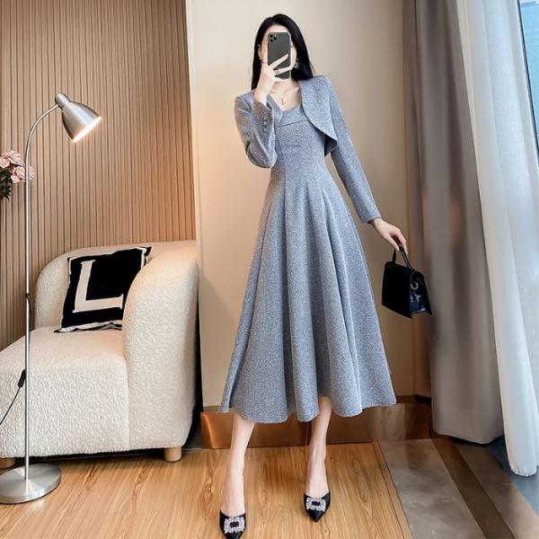 レディーススーツ上下2点セット 長袖 ワンピース 母親 入園 卒業 セレモニー フ ォーマル卒園 式...