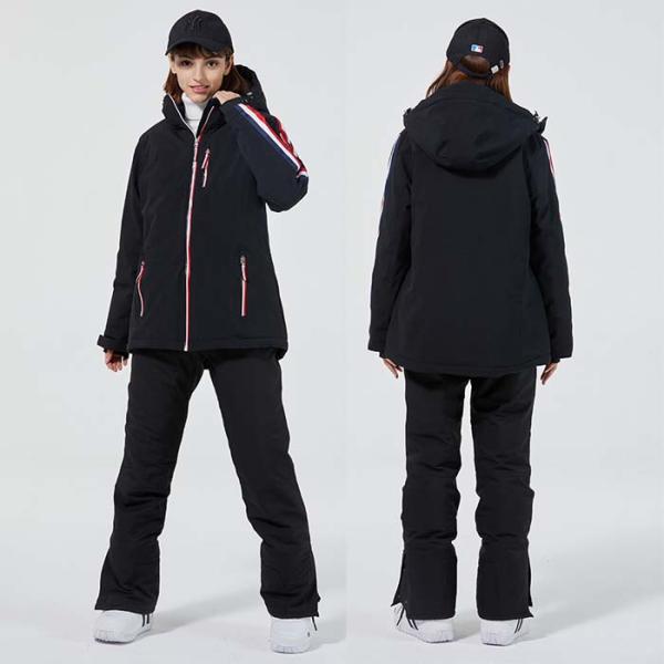 スキーウェア スノーボードウェア 暖かめな帽子付きジャケット+パンツ レジャースポート ス ノー ボ...