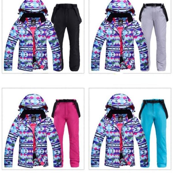 レディーススキーウェア上下セット 男女兼用 暖かめなジャケット+パンツ レジ ャースポート スノーボ...