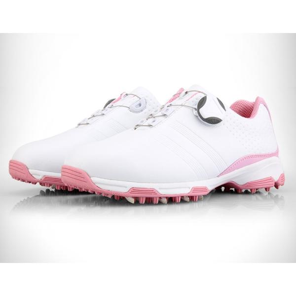 ゴルフシューズ ダイヤル式 ソフトスパイク レディース ゴルフ スパイクシューズ