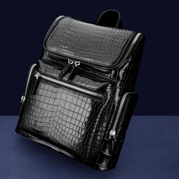 本革　ワニ革　 メンズ ビジネスバック リュックサック 　バックパック　手提げ カバン 多機能 多収...