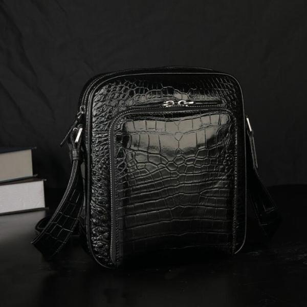 本革　ワニ革　 メンズ ビジネスバック メンズショルダーバッグ   カバン 多機能 多収納