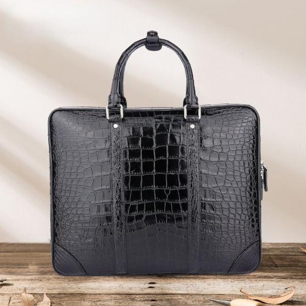 本革　ワニ革　 メンズ ビジネスバック ハンドバッグ 手提げ 通勤 カバン 多機能 多収納