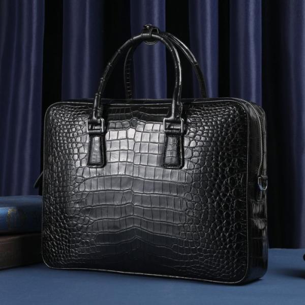 本革　ワニ革　 メンズ ビジネスバック ハンドバッグ 手提げ 通勤 カバン 多機 能 多収納