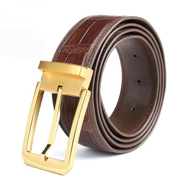 本革 ワニ革 メンズ ベルト  通勤 2色展開 穏やか おしゃれ プレゼントケース付き