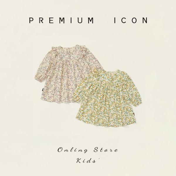 2023冬新作 子供服  キッズ 可愛い プリント柄 ワンピース 綿100％