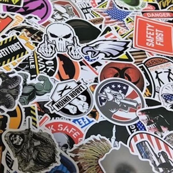 ステッカー 大量 防水 100枚 アメリカン セット バイク ヘルメット スノボ スケボー ミラー ...