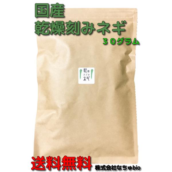 なちゅbio 国産 乾燥きざみネギ 広島県産 ねぎ チャック付 袋入り 30g 送料無料 無農薬 無...
