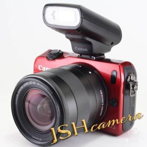 Canon ミラーレス一眼カメラ EOS M レンズキット EF-M18-55mm F3.5-5.6 IS STM付属 レッド EOSMRE-18-55ISSTMLK｜jsh