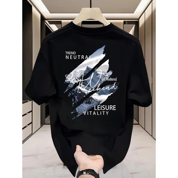 メンズ ヘビーウェイトTシャツ  100%コットン 半袖 ラウンドネック レギュラーフィット ベーシ...