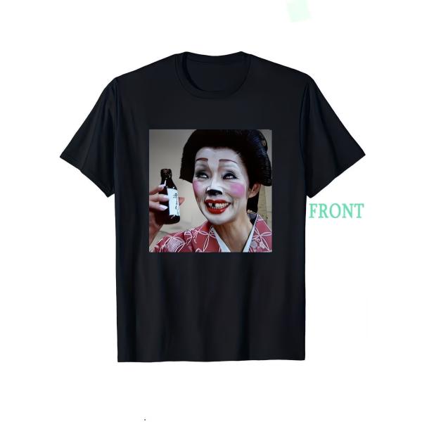 Tシャツ メンズ 芸者 歌舞伎 マスク グラフィック デザイン 和風 ハロウィン ブラック 半袖 ク...