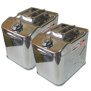 2個セット ステンレス ガソリン携行缶 20L 縦型 消防法適合品 JLS-20 小型ボート ジェットスキー 水上バイク 携行缶 ツーリング JL15006-20｜jsptokai