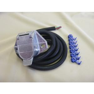 JL2801D 車側 電気配線コネクターキット 7芯ハーネス 2m ハーネスカバー付 配線キット トレーラー部品 ボートトレーラー｜jsptokai