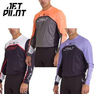 JETPILOT ジェットパイロット ラッシュガード メンズ 長袖 ジャージ ジェットスキー RX MOTO JERSEY 黒/紫/グレー S-XL S24617  2025新作｜jsptokai