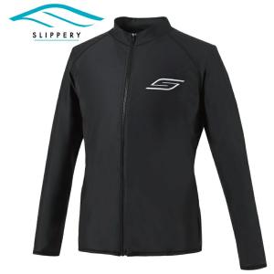 スリップリー ラッシュガード メンズ フロントジップ 長袖 メンズ ジェットスキー 水上バイク slippery UV ラッシュシャツ ファスナー｜jsptokai