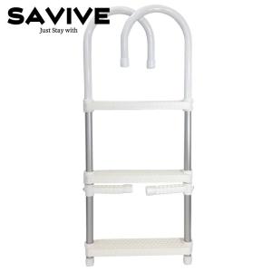 アルミラダーステップ 3段 ボート小型船舶 船用品 ブレジャボート 船外機 ハシゴ SAVIVE｜jsptokai