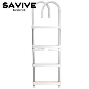 アルミラダーステップ 4段 ボート小型船舶 船用品 ブレジャボート 船外機 ハシゴ SAVIVE｜jsptokai