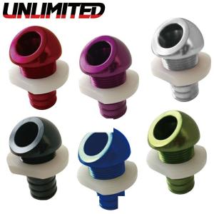 UNLIMITED アンリミテッド アルミ ビルジノズル 45° ホース刺口φ19mm ジェットスキー 水上バイク UL012｜jsptokai