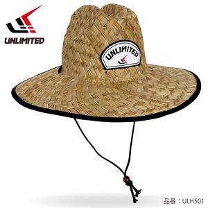 UNLIMITED アンリミテッド 麦わら帽子 紫外線 ストラップ ハット 日焼け防止海水浴 川遊び アウトドア ULH501｜jsptokai