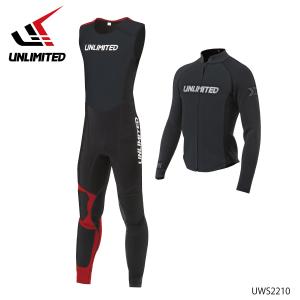 UNLIMITED アンリミテッド ウェットスーツ ロングジョン タッパー メンズ 2ピース セット UWS2210｜jsptokai