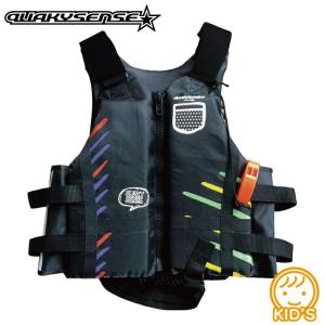 QUAKYSENSE クエーキーセンス キッズ ライフベスト 子供用 ユース/小学生 ライフジャケット 水遊び 海水浴 プール 救命胴衣 ジェットスキー YV62｜jsptokai