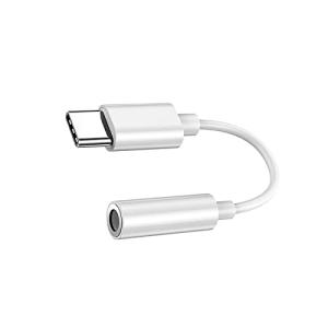 ALLVD USB-C to 3.5 mm イヤホンアダプタ Type-C ヘッドフォン変換ジャック オーディオアダプタ 高耐久 通話/音量調節
