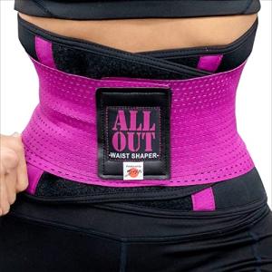 ALLOUT ウエストシェイパー シェイプアップベルト メンズ レディース 男女共用 (L ピンク)