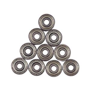 Qiilu ミニチュアベアリング 炭素クロム鋼 両シール付 623ZZ 内径3mm×外径10mm×幅4mm 10個入り