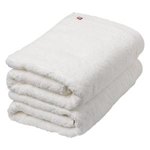 今治タオル バスタオル 綿 100% 2枚セット プレミアム パーマネント 高級特殊撚糸 ホワイト 白 バスタオル 今治 厚手 ふわふわ ふんわ