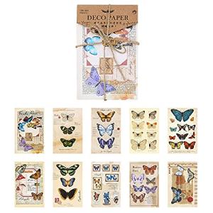 Fantasyon コラージュ 素材 背景紙 デザインペーパー 60枚セット レトロ 手帳 ジャンクジャーナル カレンダー ラッピング スクラッ