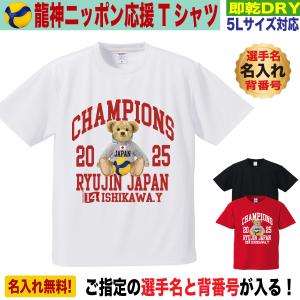 龍神NIPPON男子バレー2025 応援TシャツMサイズ 小川智大 バレーボール 応援 Tシャツ 名入れ対応 龍神ニッポン 速乾ドライ