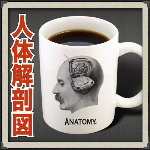 おもしろマグカップ 人体解剖  名入れ コーヒーカップ プレゼント おもしろ マグカップ